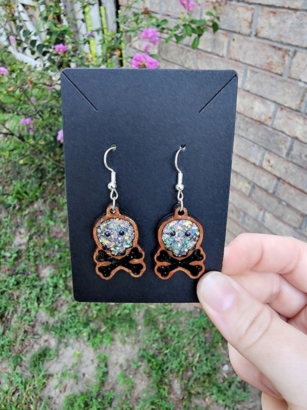 Multicolor Skull Earrings New Custom Made